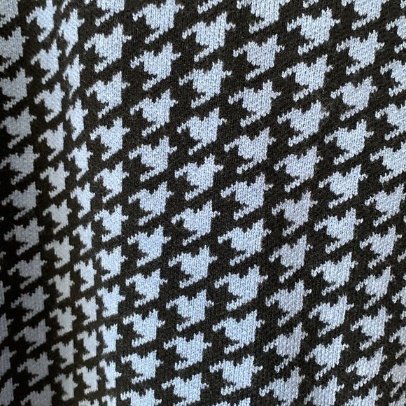 Philosophy Houndstooth Puff Balloon Long Sleeve Sweater Blue & Black Size Large - Picture 5 of 7